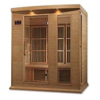 Pulsar 3 Person Low EMF Far Infrared Sauna in Hemlock