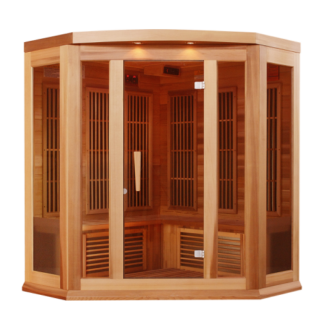 Titan 3 Person Corner Medical Grade Near Zero EMF Far Infrared Home Far Infrared Sauna in Cedar