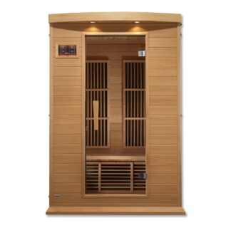 Vega 2 Person Medical Grade / Near Zero EMF Far Infrared Sauna in Hemlock