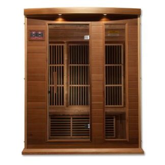 Pulsar 3 Person Low EMF Far Infrared Sauna in Cedar
